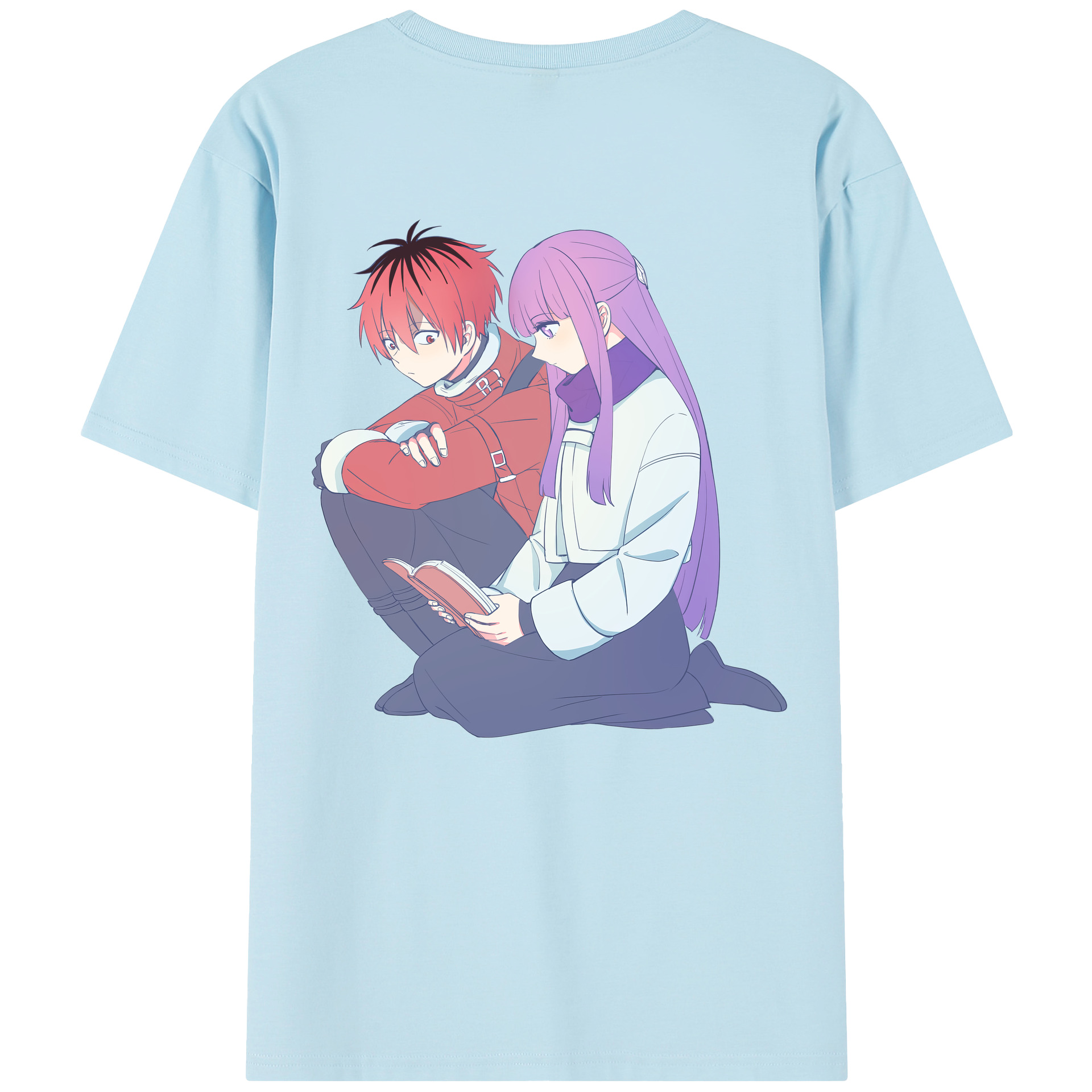 （画像用） 葬送のフリーレン Frieren 綿100％半袖Tシャツ（背面プリント）